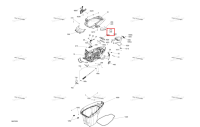 Глубокий чёрный левый зеркало крышка Sea-Doo RXT-X 300 (2023) (269502427)