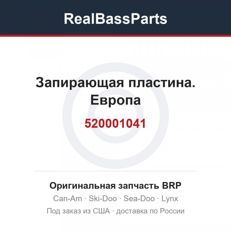 520001041 Запирающая пластина. Европа