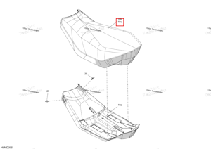 Водителя сиденье крышка Ski-Doo 510007781