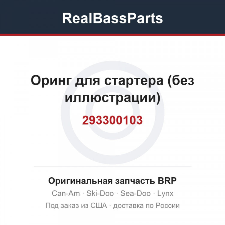 293300103 Оринг для стартера (без иллюстрации)