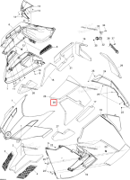 Левый верхний панель поролон Ski-Doo GTX LE 1200 4-TEC (2009) (517304276)