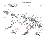 Вал PIVOT рычаг Polaris Widetrak LX (2006) (5020725)