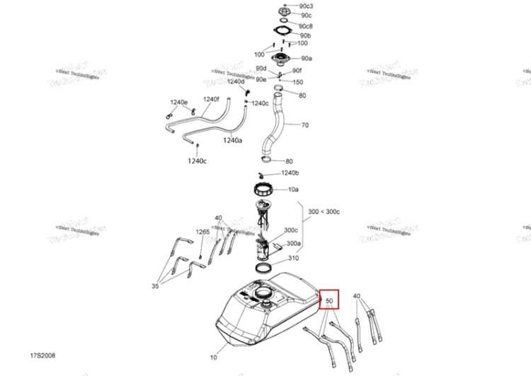 Holding ремень Sea-Doo GTX 300 (2020) (293850134)