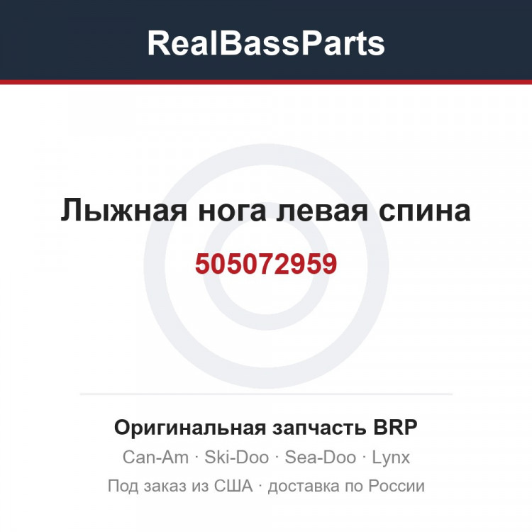505072959 Лыжная нога левая спина