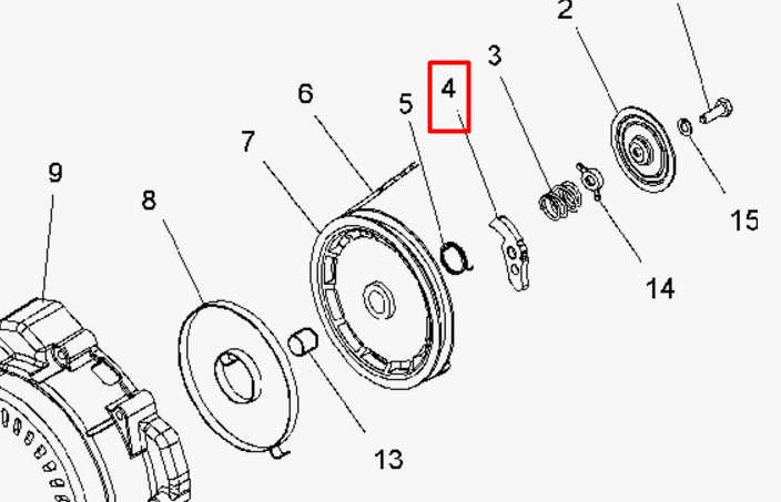 5247844 Храповик собачка ручного стартера для снегоходов Polaris RMK/AXYS