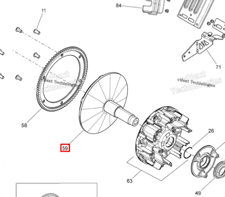 417223534 Шкив вариатора Ski-Doo