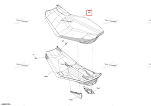 Сиденье крышка Ski-Doo 510007900
