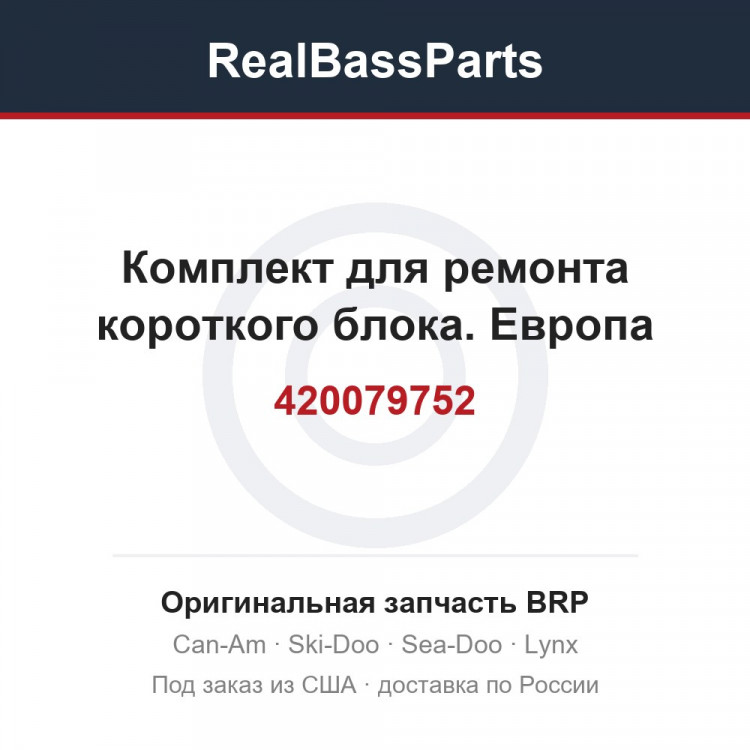 420079752 Комплект для ремонта короткого блока. Европа