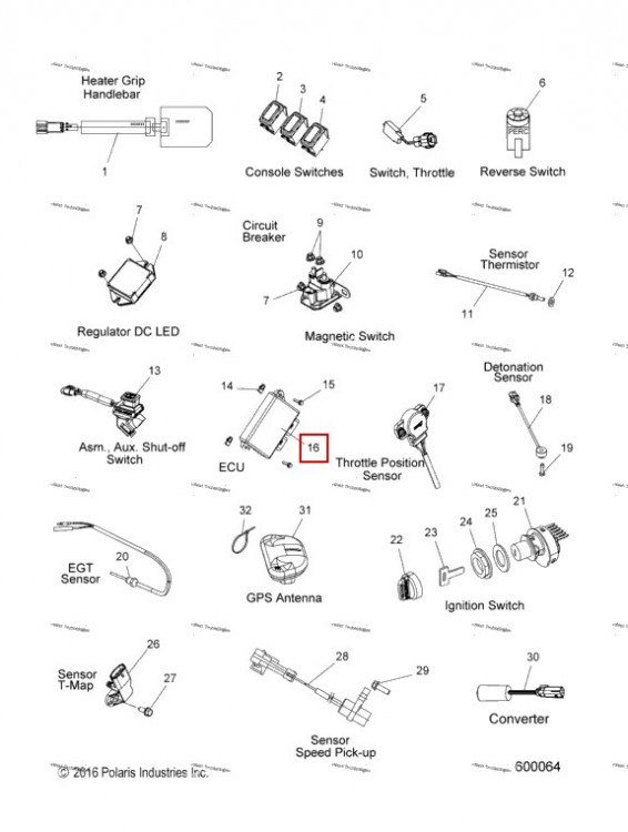 ECU Polaris 800 AXYS Pro RMK LE 155 (2017) (4014919)