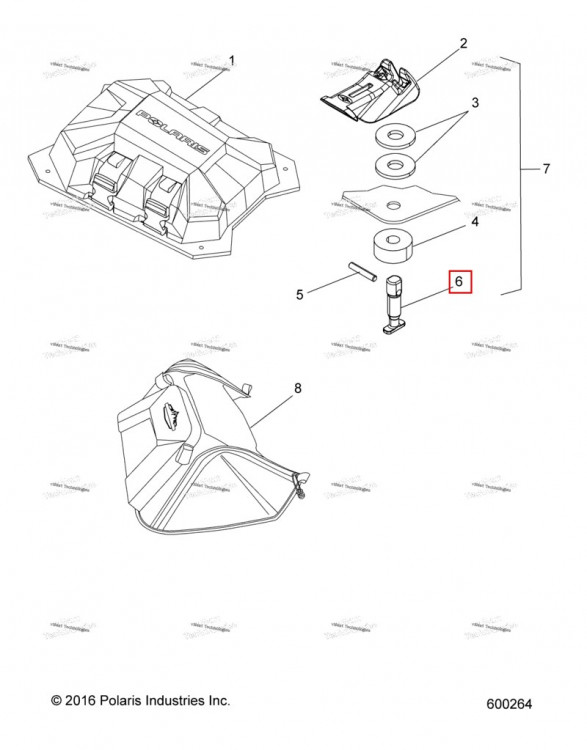 L R анкер вал T SLOT Polaris 800 AXYS Pro RMK LE 155 (2017) (5633428)