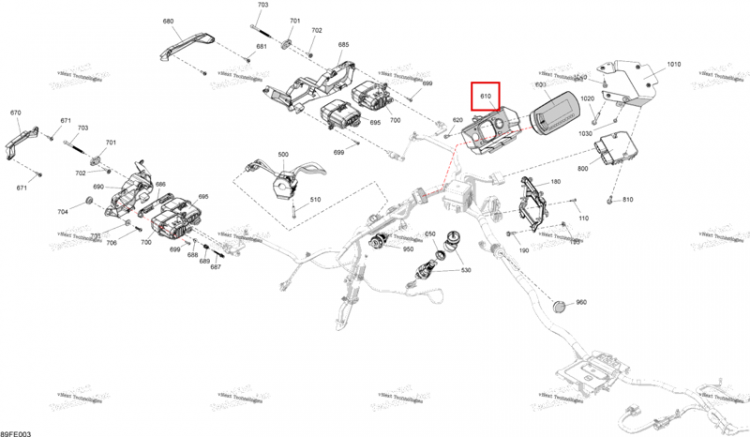 Int указатель опора Can-Am Outlander 4x4 DPS 700 (2025) (710007694)