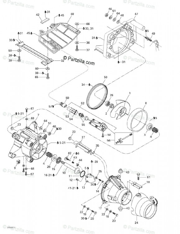 271001132 Support pompe *support-pump, Bombardier