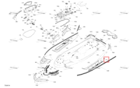 Глубокий чёрный левый подножка в сборе Sea-Doo 291004470