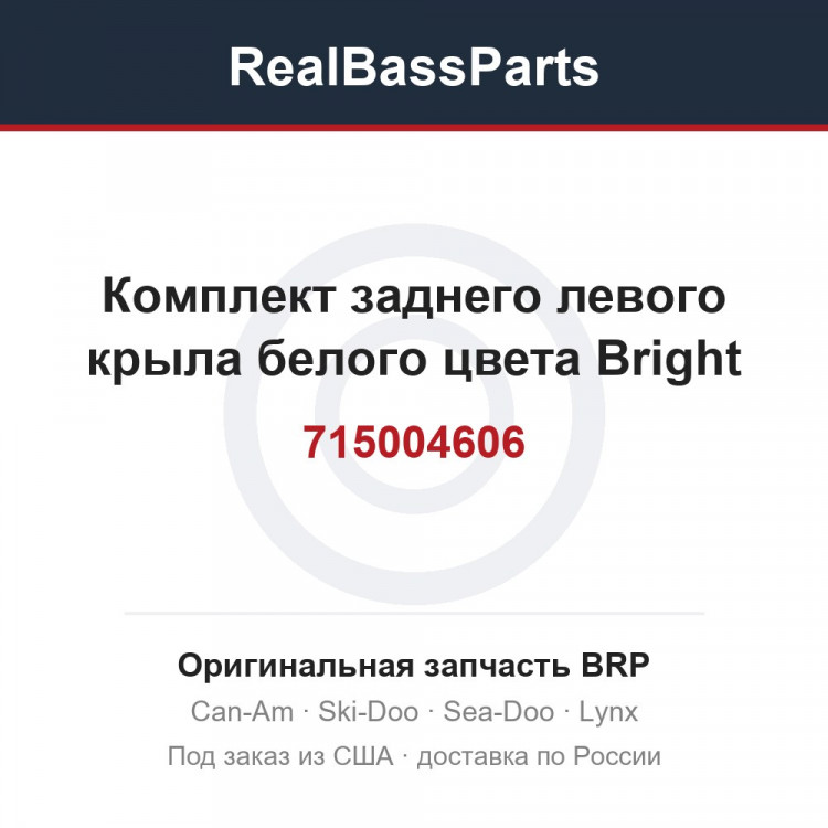 715004606 Комплект заднего левого крыла белого цвета Bright