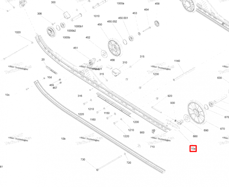 503195066 Рельса 154 Ski-Doo Aluminium 503194287 503195068 503195070 503195072