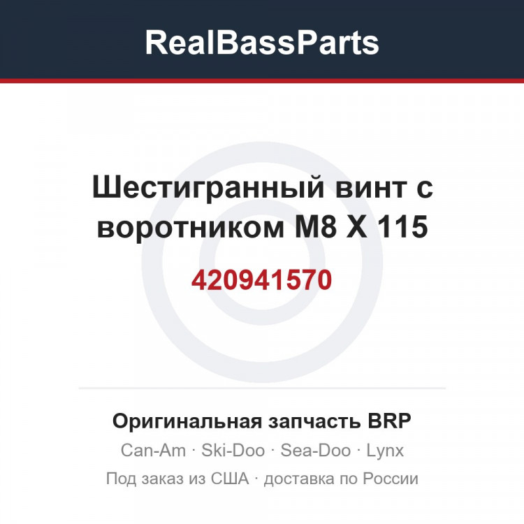 420941570 Шестигранный винт с воротником M8 X 115