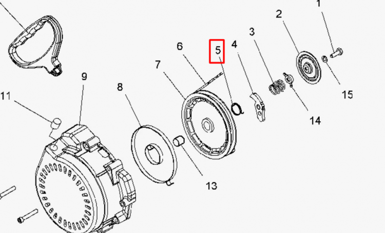 3022314 Пружина возврата ручного стартера для снегоходов Polaris RMK/AXYS 3022314