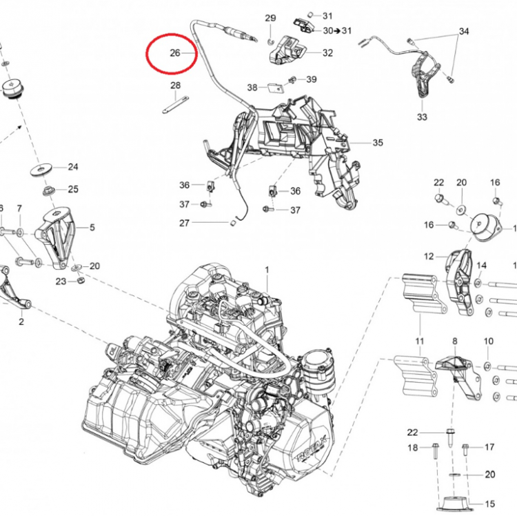 512060607 Трос газа для снегоходов Ski-Doo TUNDRA/SKANDIC 600ACE 2011-2015" SM-05269