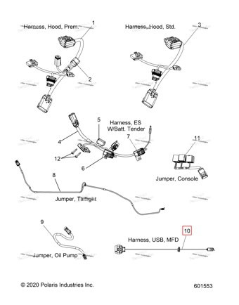 2412818 Жгут USB MFD RZN MODELS W / GPS