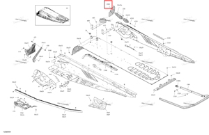 Bright белый правый подножка Ski-Doo 518335989