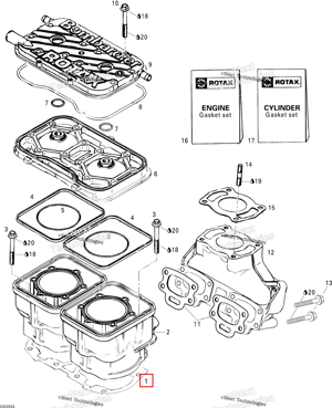Прокладка цилиндр 0.5 мм Sea-Doo 420931402