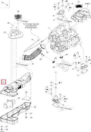 Верхний воздушный глушитель Sea-Doo 273000224
