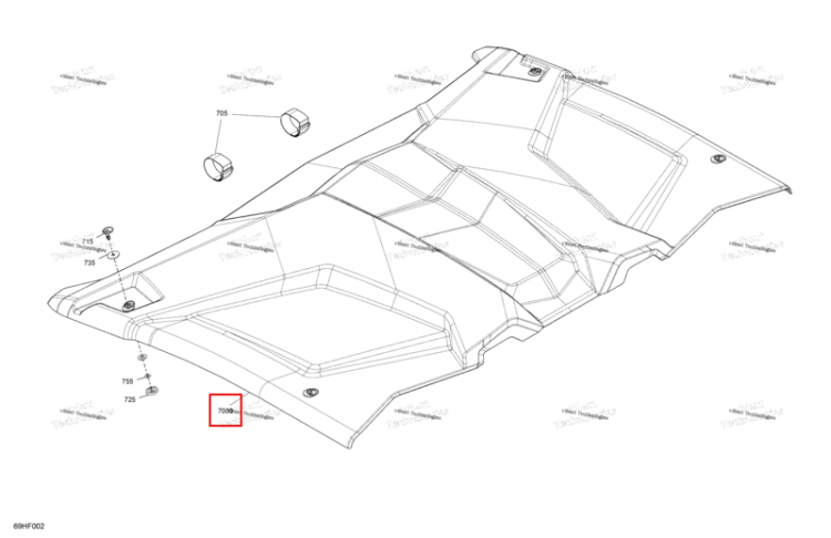 Sport Roof в сборе Can-Am Maverick Turbo RR XRS (2026) (715005521)