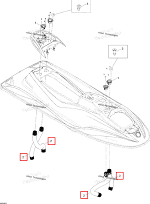 Ventilation шланг Sea-Doo 291002268