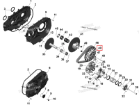 Наружный половина шкив в сборе включает no 40 и 49 Can-Am Outlander 4x4 XT 1000R (2025) (420280794)