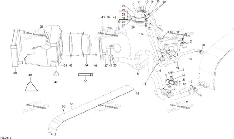 Винт Ski-Doo Expedition TUV 600 H.O. SDI REV-XU (2009) (732600030)