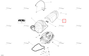 Reef синий пассажира сиденье d Sea-Doo 269003301