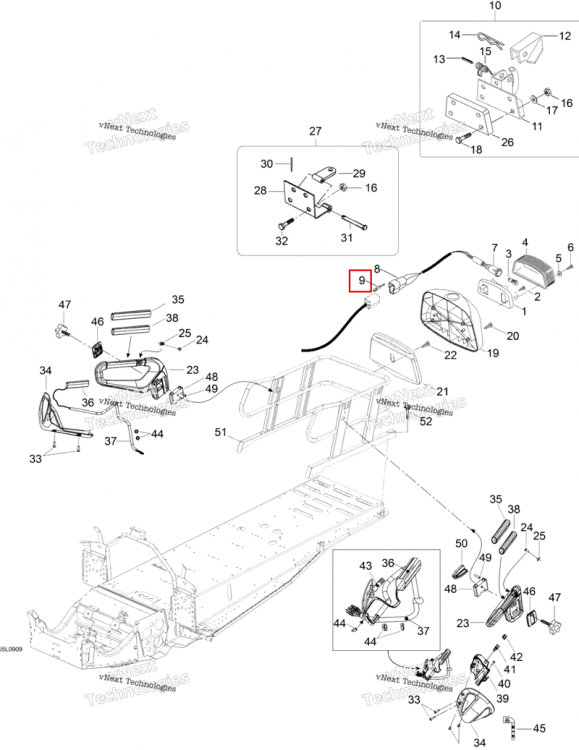 Гнездовой разъём Ski-Doo Expedition TUV V800 4-TEC (2009) (M42614)