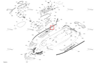 Глубокий чёрный правый подножка в сборе Sea-Doo 291004469
