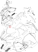 Правый низкий панель поролон Ski-Doo GTX LE 1200 4-TEC (2009) (517304063)