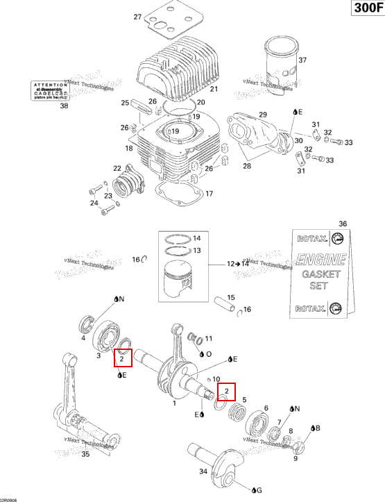 Distance кольцо Ski-Doo Skandic Tundra (2009) (420827440)