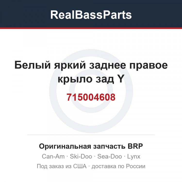 715004608 Белый яркий заднее правое крыло зад Y