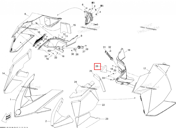 Поролон Ski-Doo Summit X 800R Power T.E.K. (2009) (517303987)