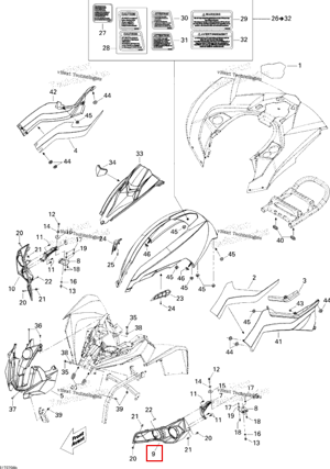 Левый передний Facia Can-Am 705002243