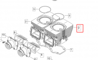Цилиндр снегохода Ski-Doo 550F Expedition/Skandic/MX Z/GTX/GSX/Summit 420923978 420923974