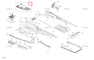 Глубокий чёрный шасси тоннель блок 154 a39 Ski-Doo 415130870