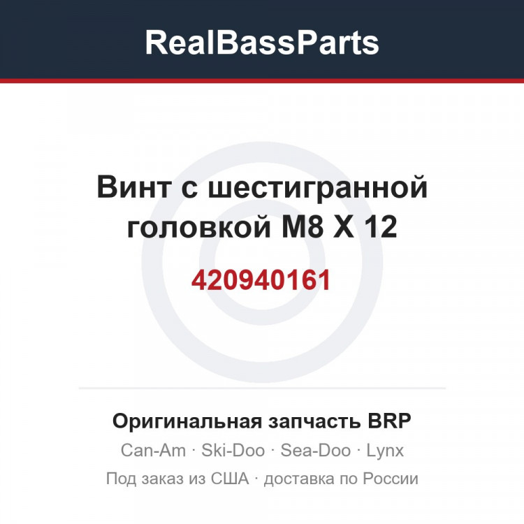420940161 Винт с шестигранной головкой M8 X 12