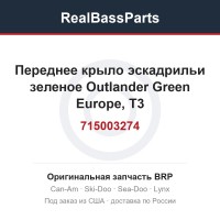715003274 Переднее крыло эскадрильи зеленое Outlander Green Europe, T3