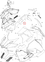Правый верхний панель поролон Ski-Doo GTX LE 1200 4-TEC (2009) (517304080)