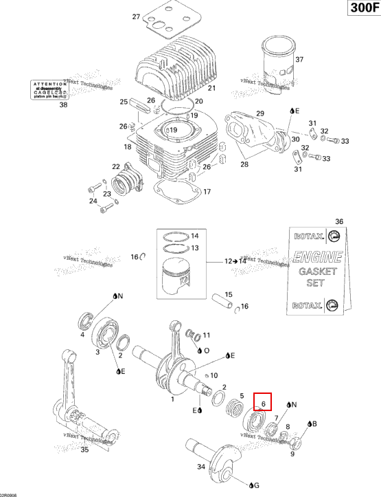 Шарикоподшипник Ski-Doo Skandic Tundra (2009) (420932581)
