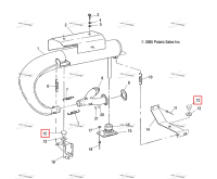 VIBRATION DAMPENER с RIBS Polaris Widetrak LX (2006) (5411576)