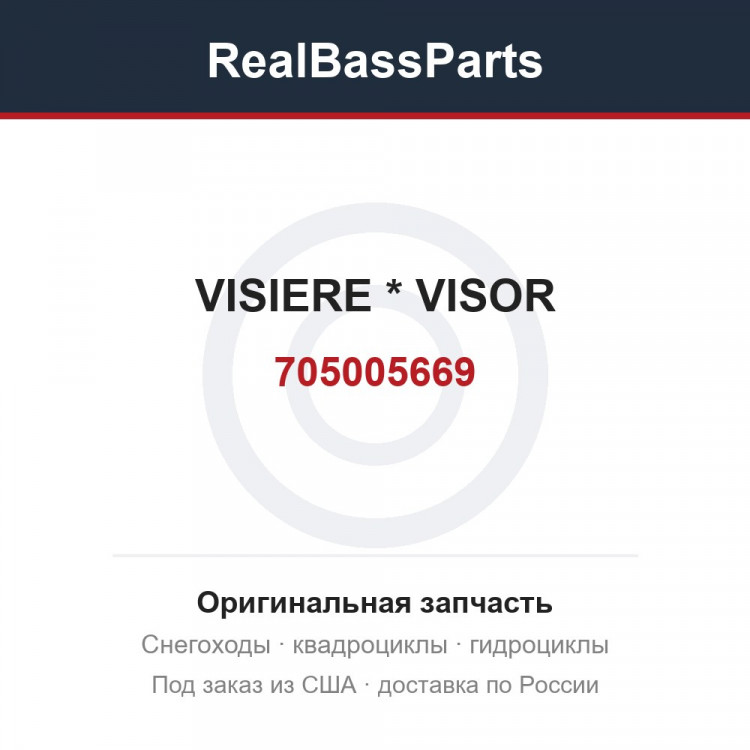 705005669 VISIERE        * VISOR