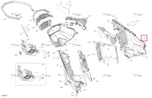 Neo жёлтый правый Bottom с полукруглой головкой Ski-Doo 502008757