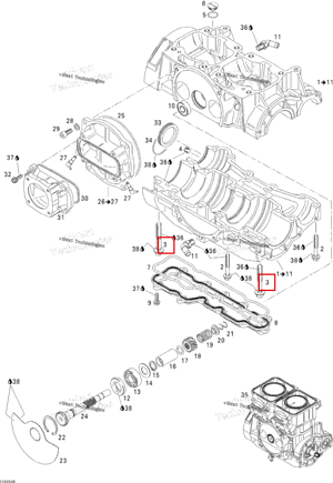 Шестигранный фланцевый винт M10 × 73.5 Sea-Doo 420941333
