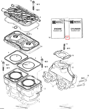 Цилиндр комплект прокладок Sea-Doo 420886318
