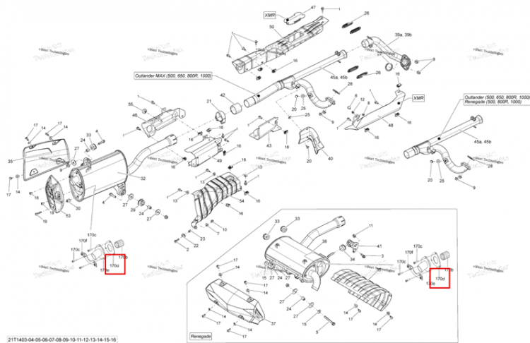 Прокладка Can-Am Outlander 1000 EFI DPS XT XT-P (2014) (715900149)